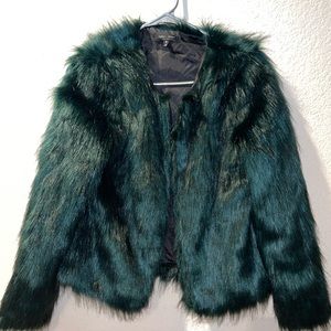 Fur, green, jacket